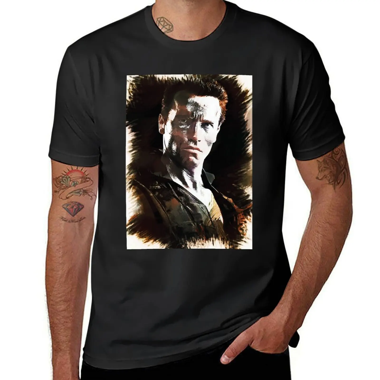 

John Matrix - Arnold Schwarzenegger [COMMANDO] T-Shirt heavyweights summer top Short sleeve tee sports fans mens t shirt graphic