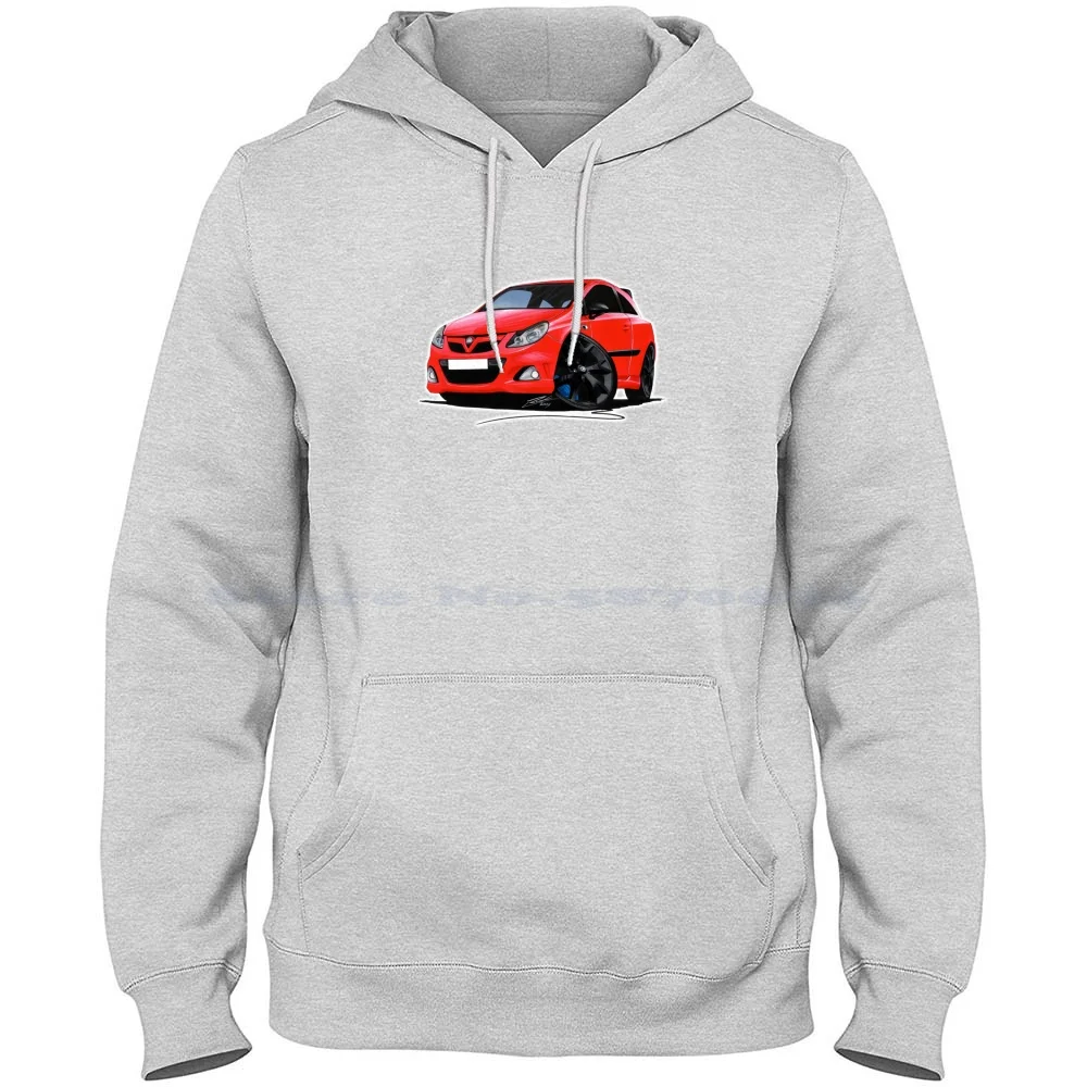 Vauxhall Corsa Vxracing Red 100% Cotton Hoodie Red Car Hot Vauxhall Hatch Corsa Vxracing