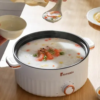 Přenosný elektrický multifunkční vařič s dvojitou vrstvou, horký hrnec, mini nepřilnavý kuchyňský hrnec pro domácnost, domácí spotřebiče 8 nejlepší prodej mini elektrická pánev - №7