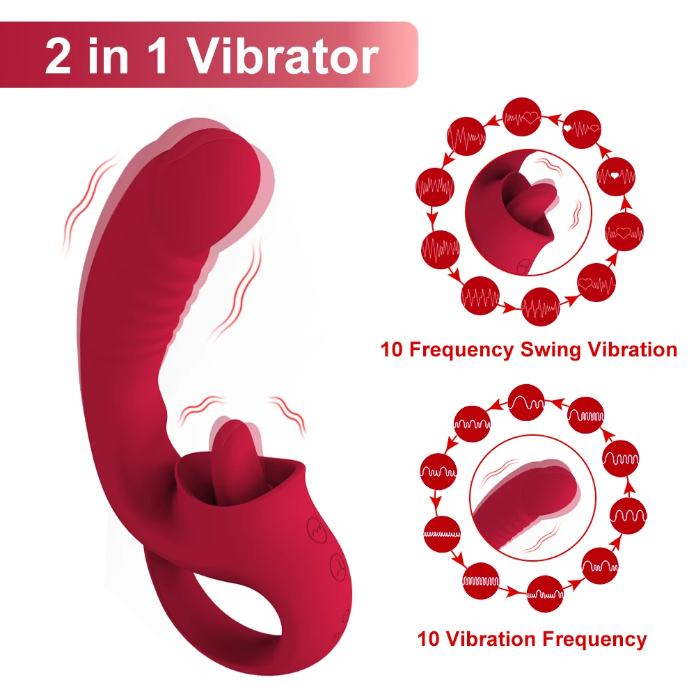 

Tongue Licking Dildo Vibrator for Women Female Masturbation Clitoris Stimulator Vagina G-spot Massager Blow job Adult Sex Toys