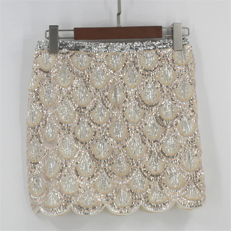 New Wave Hip Fish Scale Skirt Half Skirt Sequins Ocean Museum Mermaid Performance Beach Bikini Fish Scale Skirt