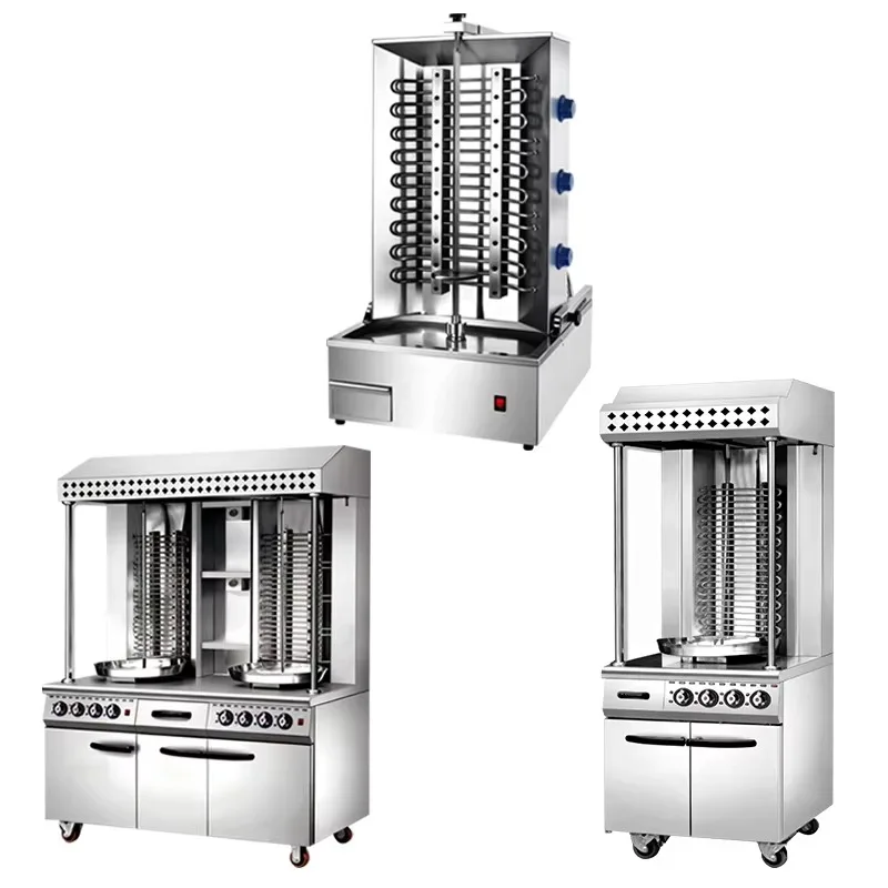 Commercial Automatic  Shawarma Machine  Electric Kebab Grill Doner Maker Stainless Steel Cabinet Equipment Easy Clean