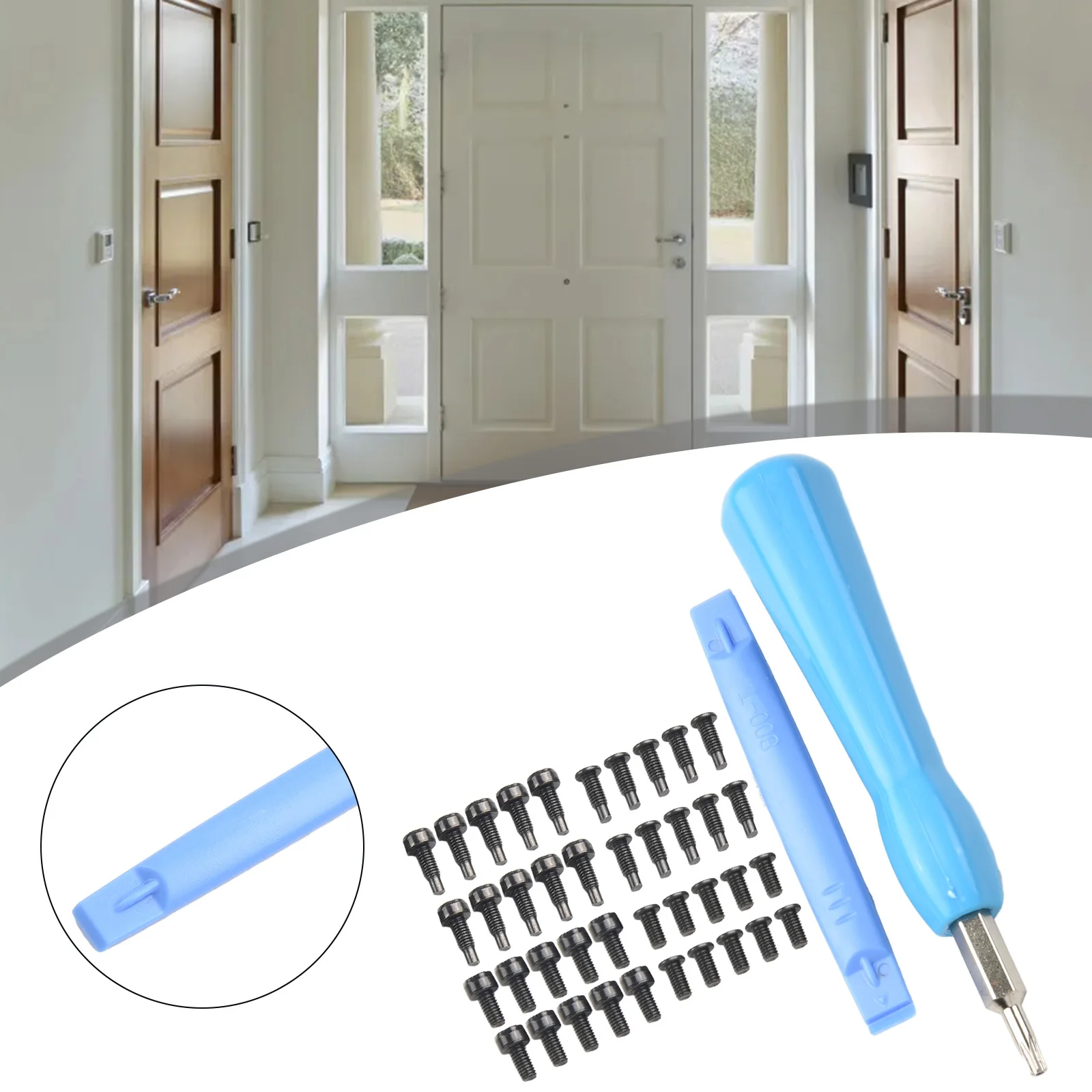 Replacement Hardware Kit with 40 Security Screws and 2 Double-Ended Screwdrivers for Ring Doorbell Series Installation