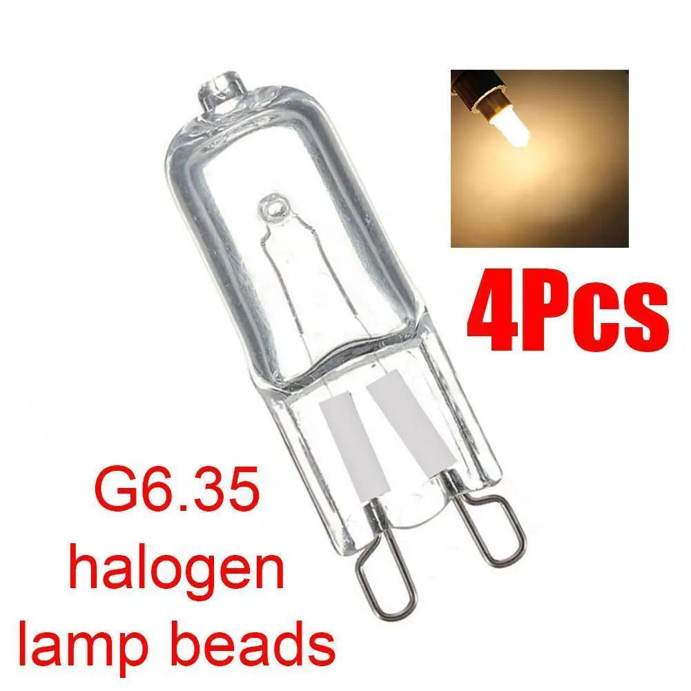 4PCS 50W 12V Halogen G6.35 Dimmable Clear Capsule Light With Bulb Lighting Temperature UV Inserted Lamp High Bulb Ondoor St W5Z9