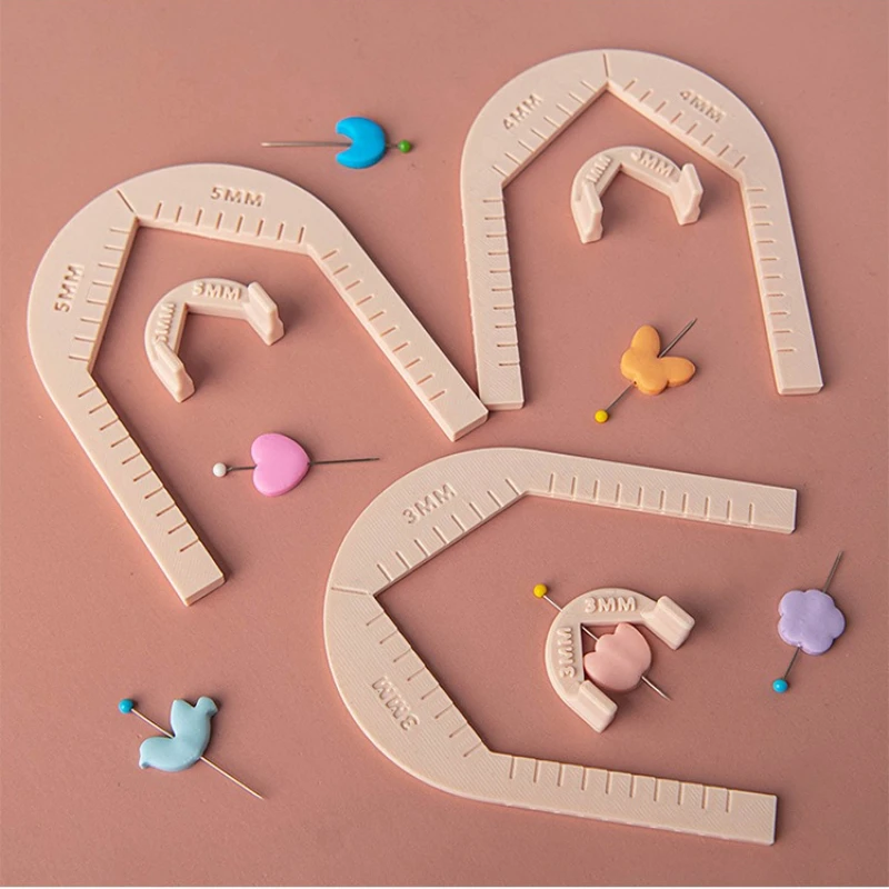 3/4/5mm Soft Pottery Earrings Drilling Guide Pendant Piercing Aid Bracket Clay Thickness Balance Rule Hand Tool