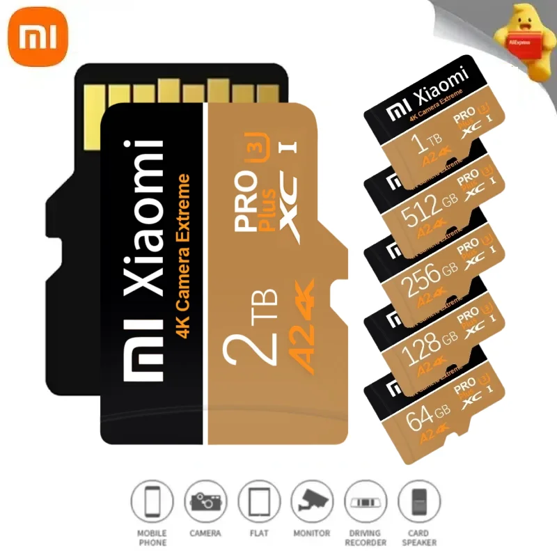 Xiaomi TF 2TB 1TB Micro TF SD Memory Card 64GB 128GB 256GB SD/TF Cartão De Memória For Phones Nintendo Switch Games Camera 4K TV