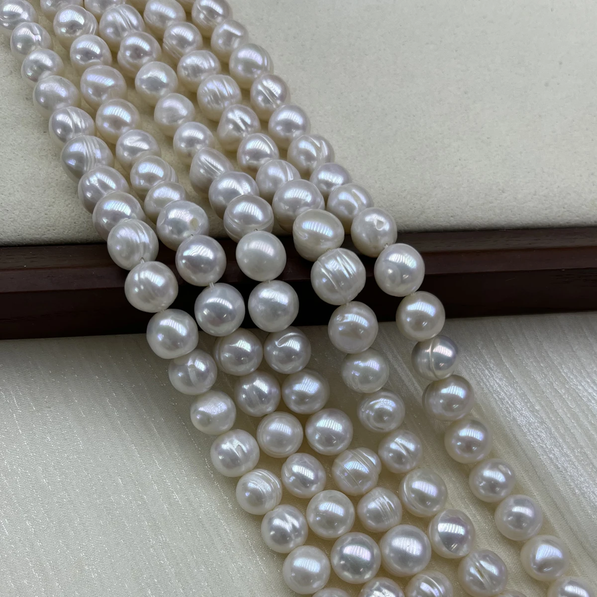 10-11 مللي متر AAA نظيفة لؤلؤ المياه العذبة الطبيعية جولة الخرزة صنع المجوهرات عقد دي اي واي سوار النساء هدية الزفاف مصنع بالجملة #4