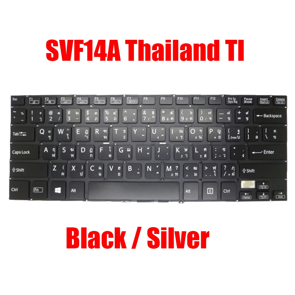 

Клавиатура для ноутбука Таиланд TI для SONY SVF14A 9Z.NABBQ.003 149238271TH 149238571TH AEGD5-010203A без подсветки