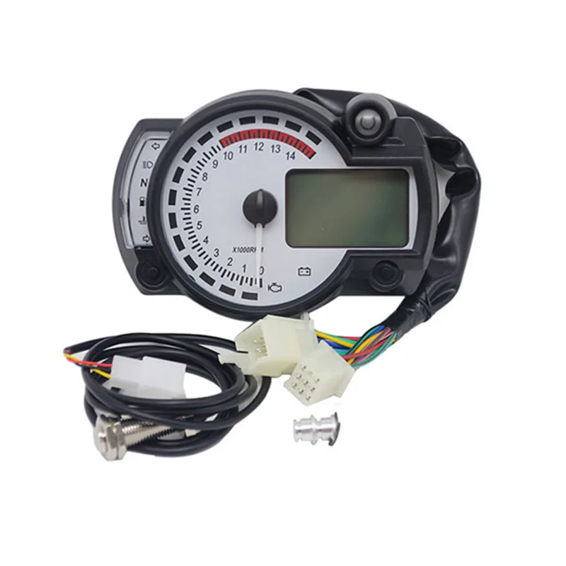 KOSO RX2N Tachometer Fuel Meter LCD Digital Motorcycle Odometer Speedometer Adjustable MAX 299KM/H 7 Colors Display image 3