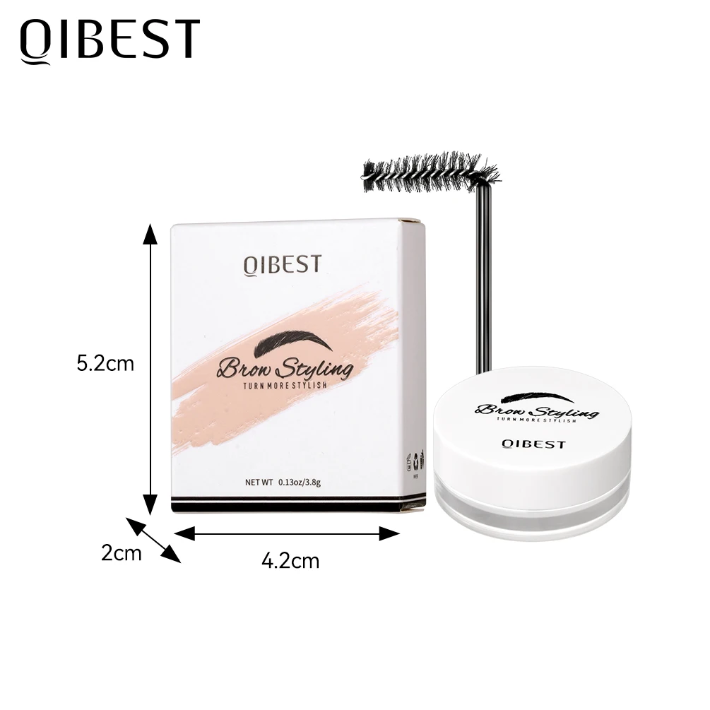 QIBEST Eyebrow Styling Wax Waterproof Makeup Quick-drying Lasting Brow Pomade Setting Cream Natural Wild Eyebrow Sculpt Soap