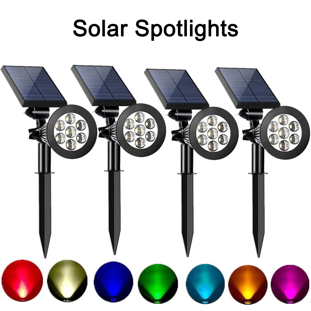 

Solar Spotlights IP65 Waterproof Outdoor Solar Lights Landscape Garden Wall Lights Auto-on /off for Yard Patio Garden Deck