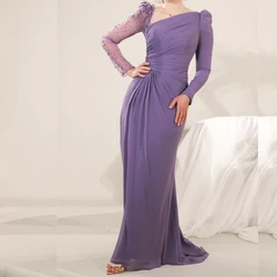 Customized Jersey Sequined Graduation Sheath Off-the-shoulder Bespoke Occasion Gown Long Dresses