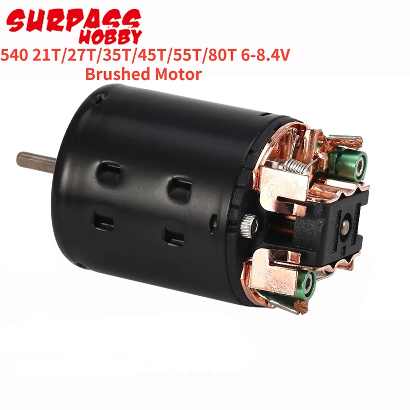 Surpass Hobby 540 21T/27T/35T/45T/55T/80T 6-8.4V Brushed Motor For 1/10 RC Car Rock Crawler 4WD Vehicle RC Car Parts Toys