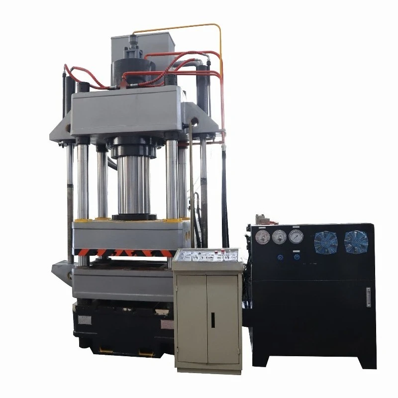 Hydraulic press, four-beam four-column double-action bidirectional pressure drawing forming servo hydraulic press