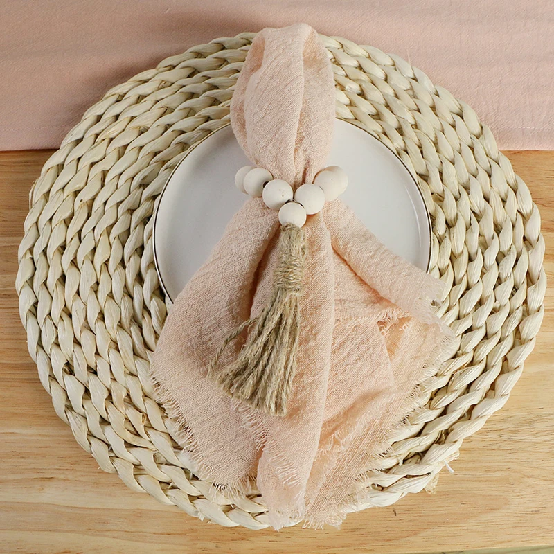 

24pcs Cheesecloth Napkins 16.5"x16.5" ， Cotton Dinner Napkins Rustic Linen Table Napkins for Wedding Party Baby Shower