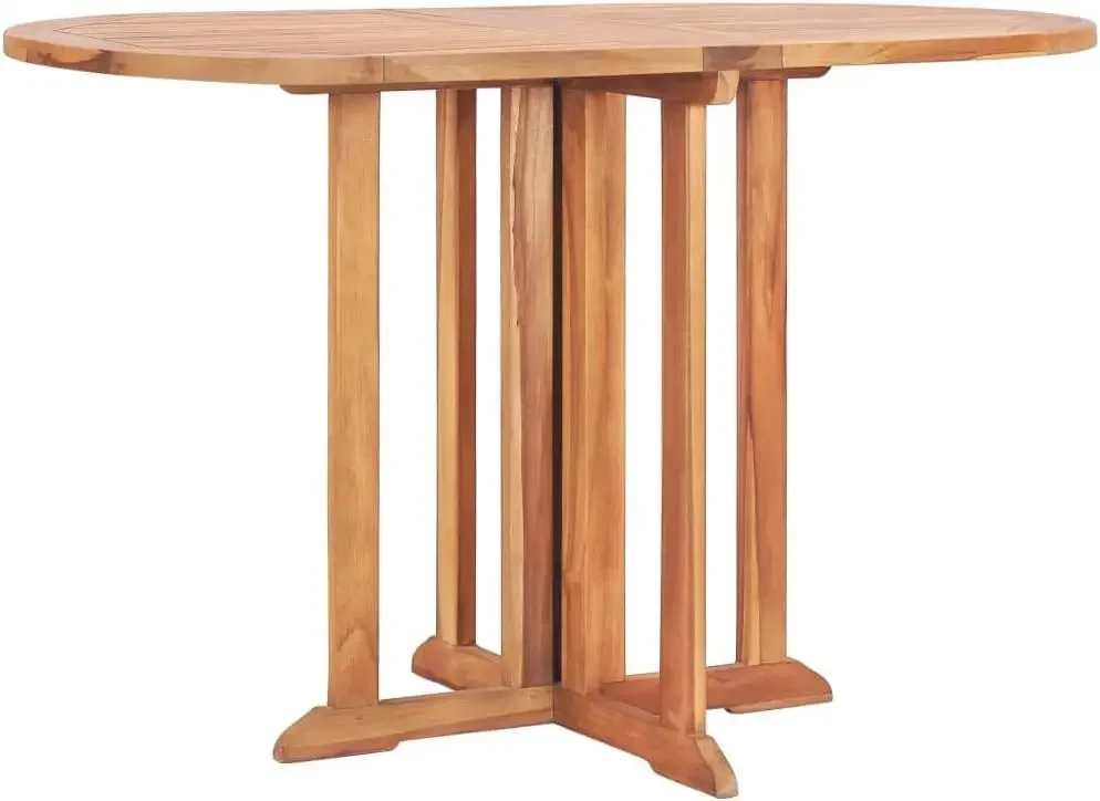 Teak Wood Folding Butterfly Patio Dining Table 47.2