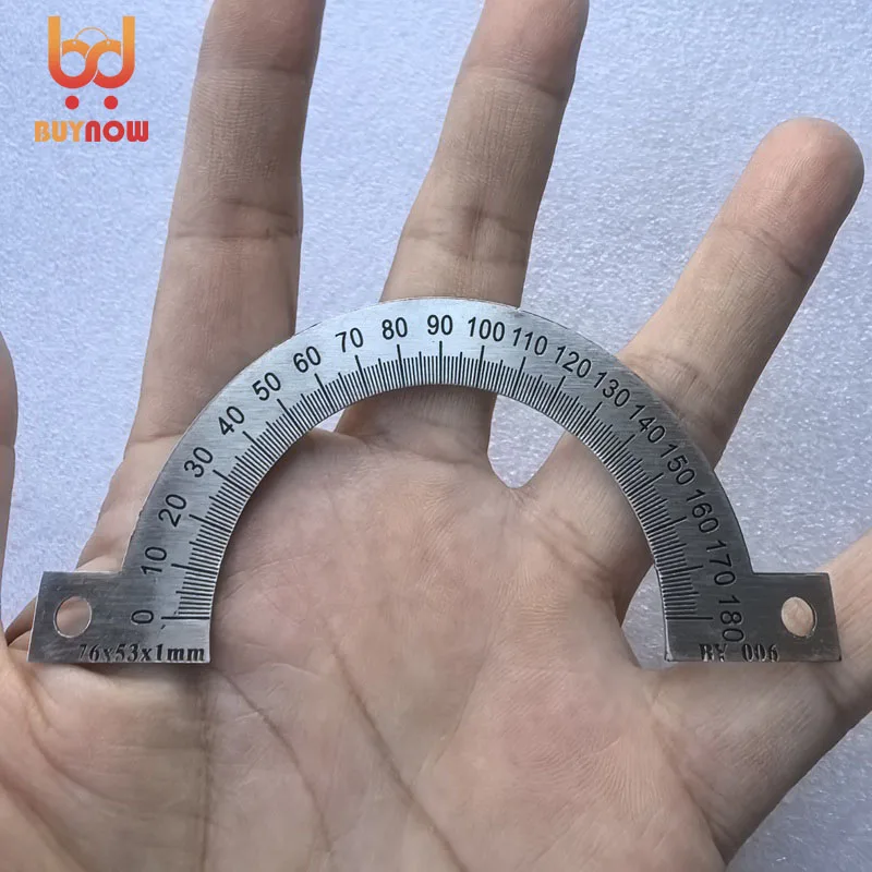 

Outer Diameter 76mm Thickness 1mm 180 Degree Semi-Circular Dial With Positioning Hole Angle Plate Stainless Steel Angle Plate