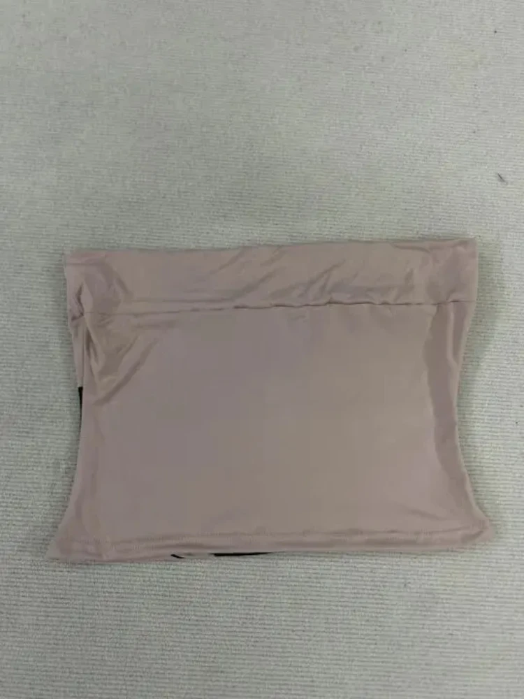 Harajuku Aesthetics Gothic Hot Girl Strapless Vest Women's Fashion Summer Crop Exposed Short Style Chest Wrapped Top Shorts Sets