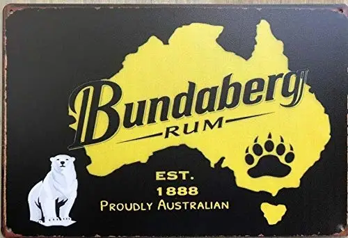Bundaberg Rum Retro Sign   Metal Tin Sign