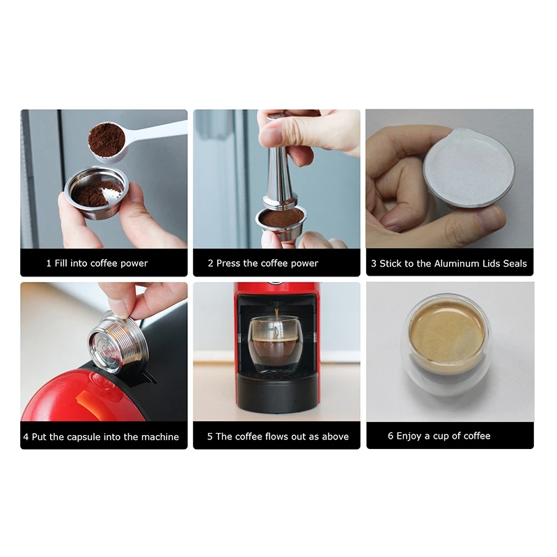 Reusable Coffee Capsule Disposable Foils Seal Stainless Steel For Lavazza A Modo Mio Filter Pod Aluminum Foil Coffee