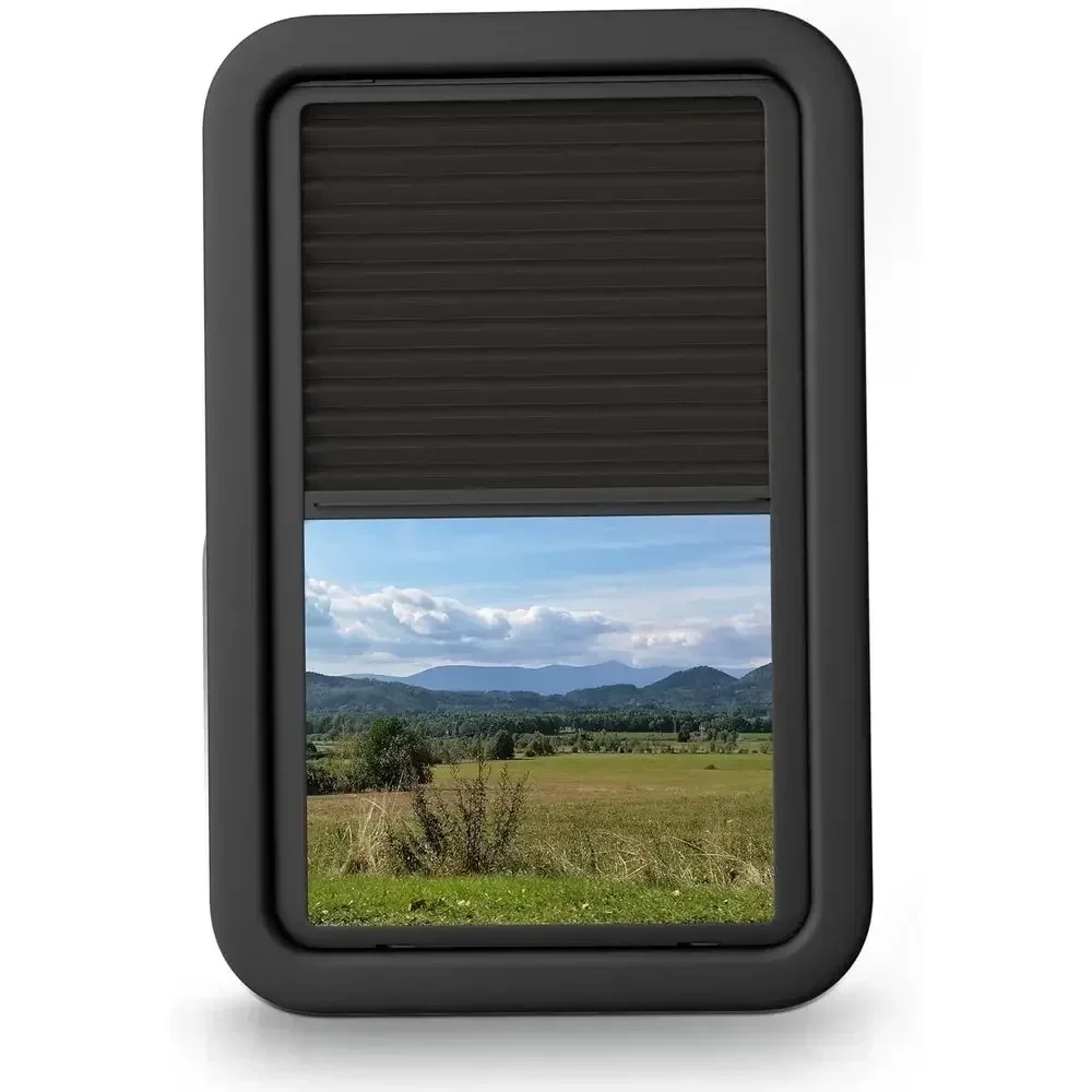 806621 RV Window for Entry Doors With Low-profile Shade 12'' W X 21'' H Black