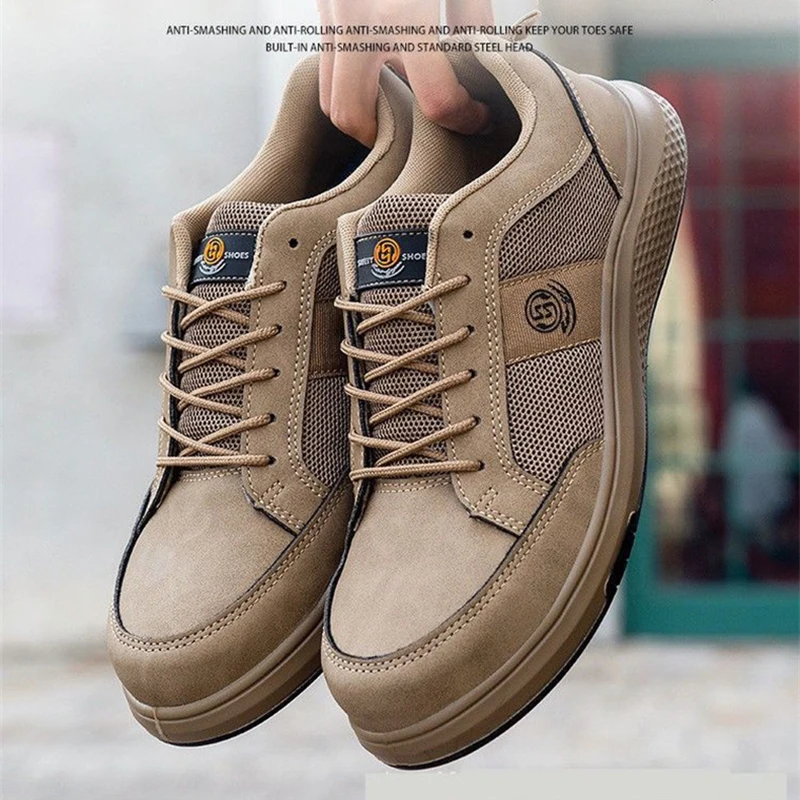 Anti Static Shoes for Men in Summer Breathable Anti Smashing Anti Puncture Low Cut Work Shoes Wear-resistant Shoes
