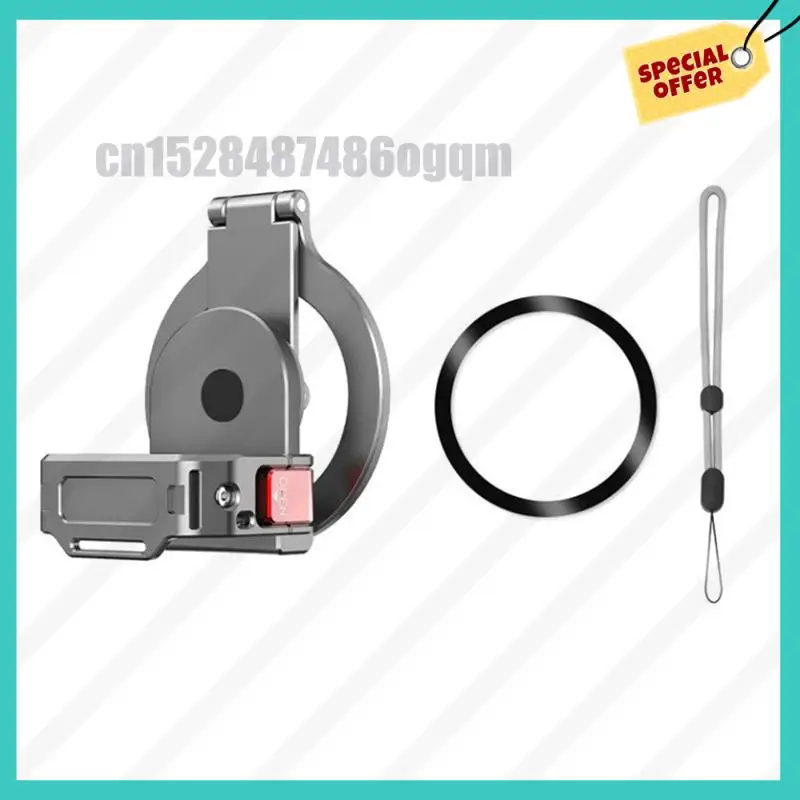 -ABJZ Soporte de teleprompter para DJI Osmo Pocket 3 Marco adaptador magnético con soporte de expansión de cámara de cuerda de mano