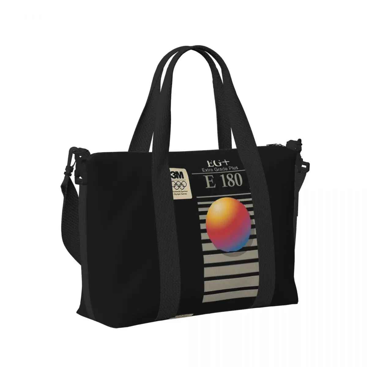 

VHS Scotch E180 Beach Travel Bag Large Capacity Tote Bags for Gym Sport Women Shopping Duffle Shoulder Bag