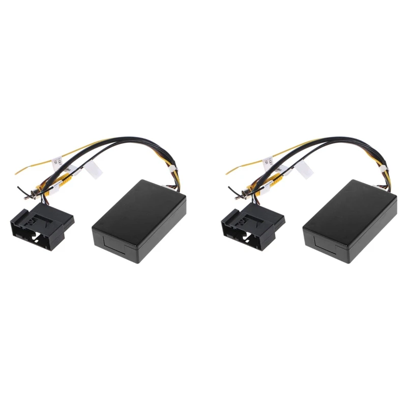 2X RGB To (RCA) AV CVBS Signal Converter Decoder Box Adapter For Factory Rear View Camera Tiguan Golf 6 Passat CC