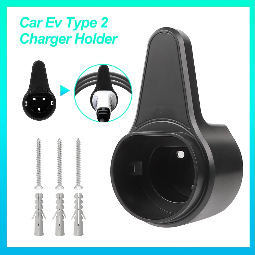 EV Charger Holder Holster Electric Car Type 2/1 J1772 Cable Organizer EVSE Charging Nozzle Dock Extra Protection Leading Wallbox