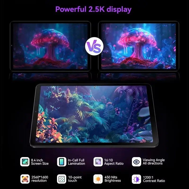 Headwolf FPad6 Android 14 Tablet G99 8-inch 2.5K IPS 16GB+128GB 6500mAh BT5.2 Widevine L1 GMS OTG Android Tablet