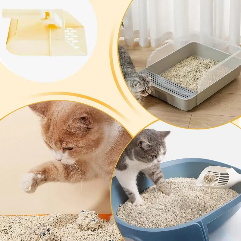 Cat Litter Shovel Non-Stick Cat Litter Scoop With Sand Bag Litter Scooper Heavy Duty Deep Shovel Cat Poop Tool Little Sifter