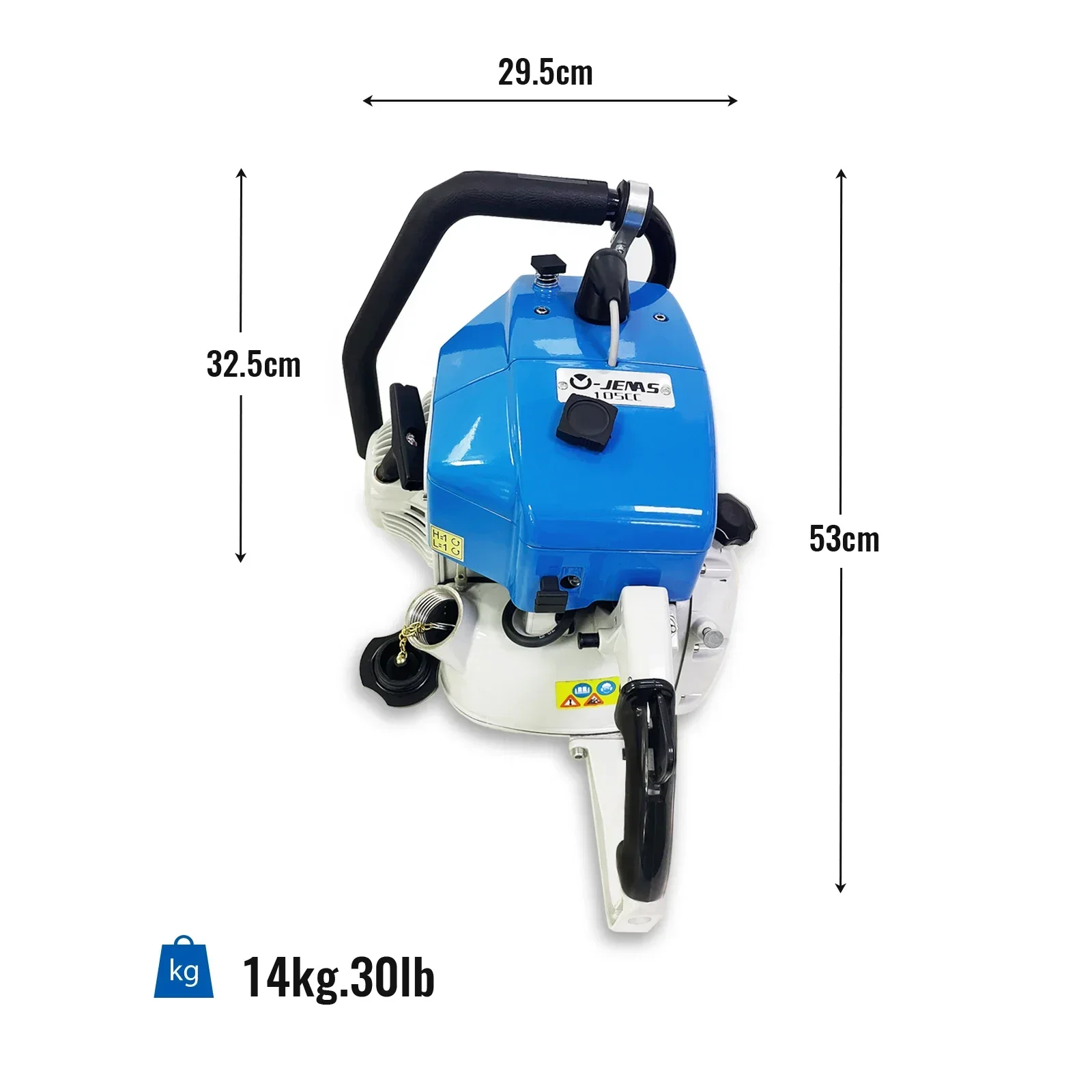 New 105.5cc Gasoline Top Handle Chainsaw 070 With 36'' Bar Chain 2-Stroke Engine Cut Tree Wood For Garden Yard