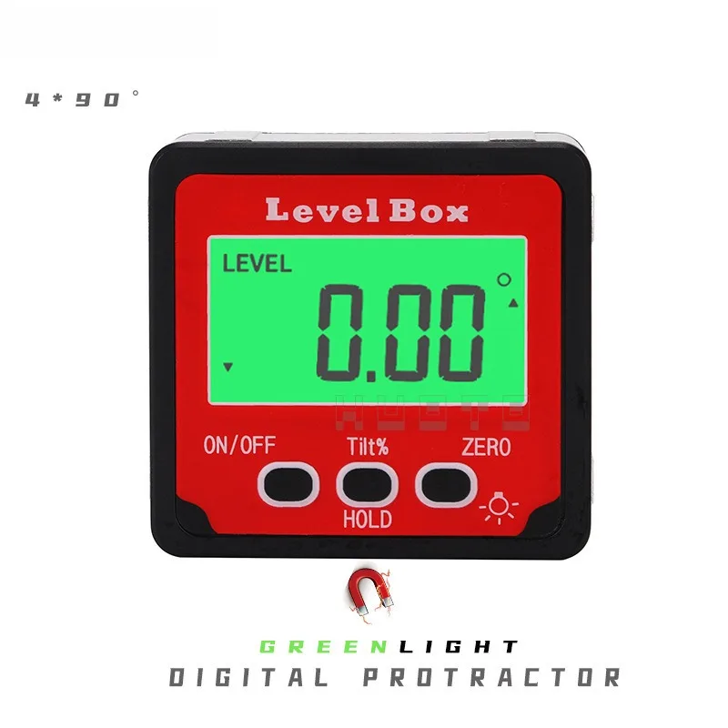 

Цифровой уровень угла 360° ° Мини-измерительный цифровой инклинометр с магнитным основанием, электронный универсальный конический транспортир