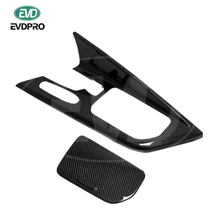 

For Chevrolet Corvette C8 2020-2022 Z51 Carbon Fiber Center Console Skin and Gear Cover Lhd