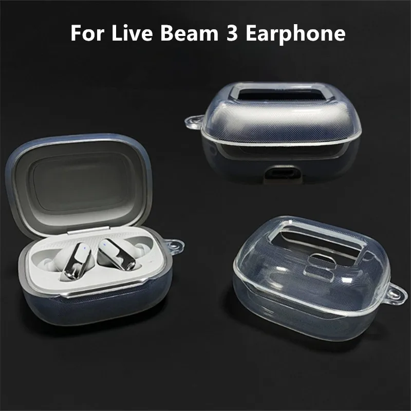 For Live Beam 3 Earphone Protective Cover Anti-Drop Scratch-Proof Dust-Proof TPU Transparent Soft Silicone Protective Case