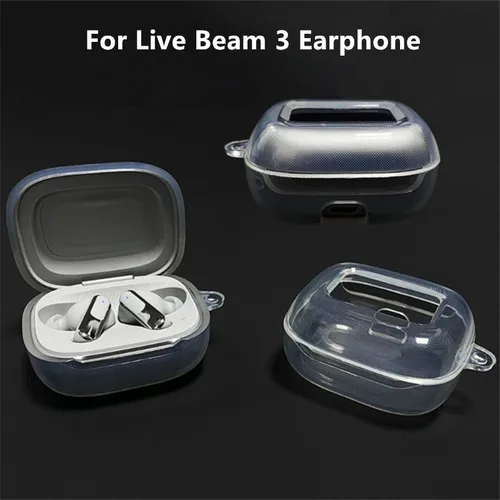 Funda protectora para auriculares Live Beam 3, anticaída, a prueba de arañazos, a prueba de polvo, TPU, funda protectora de silicona suave transparente