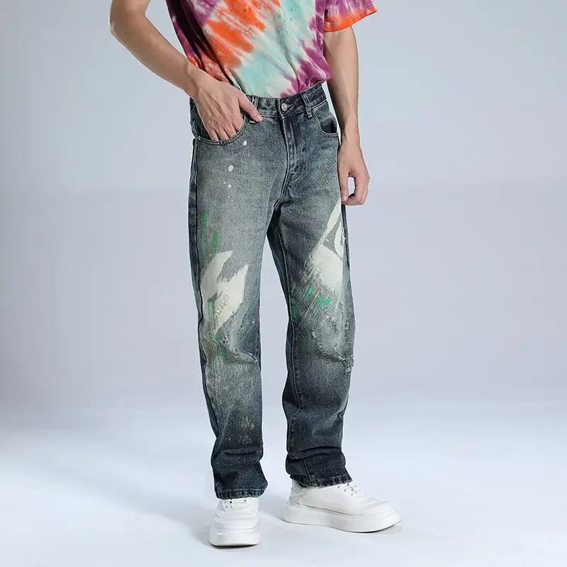 Moda confortevole mix tendenza autunno inverno N High Street Fashion Brand Jeans da uomo Cool Fashion Brand Jeans da uomo