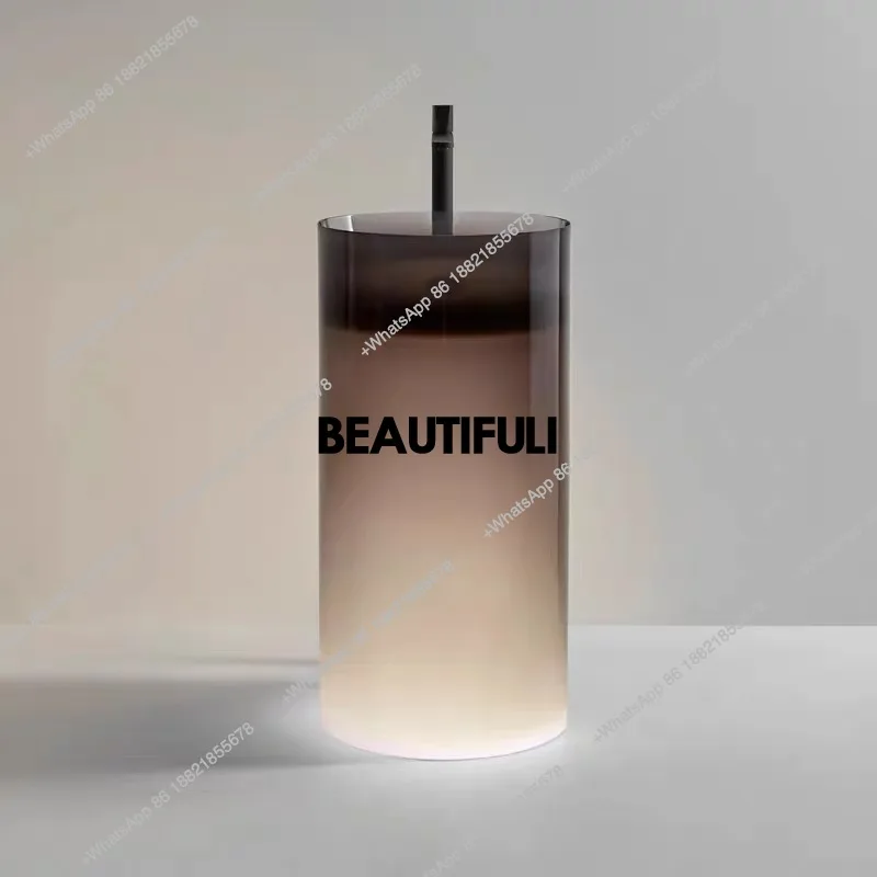 New arrival acrylic material, transparent resin color integrated floor standing circular column basin
