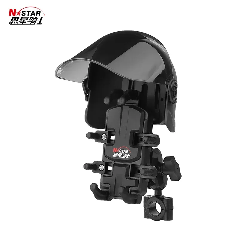 N-Star Mecha Taurus Mobile Phone Holder Sunshade Helmet Car Holder with Take-out Feature for Motorcycles