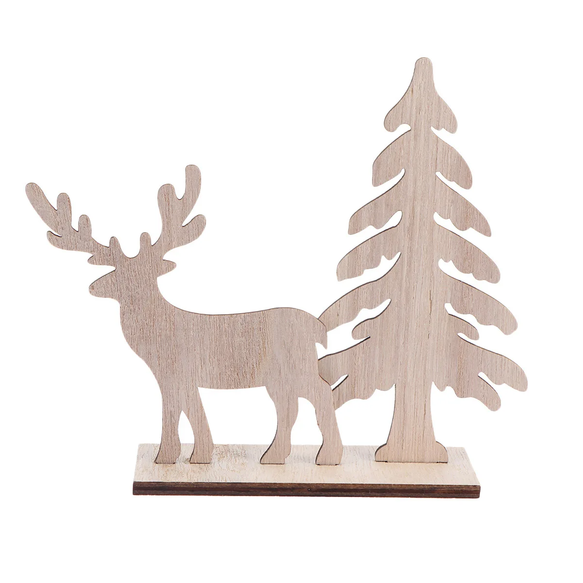 

Wooden Christmas Deer DIY Decorative Craft Ornament for Home Office Store Xmas Wood Ornament Wooden Deer Decorations