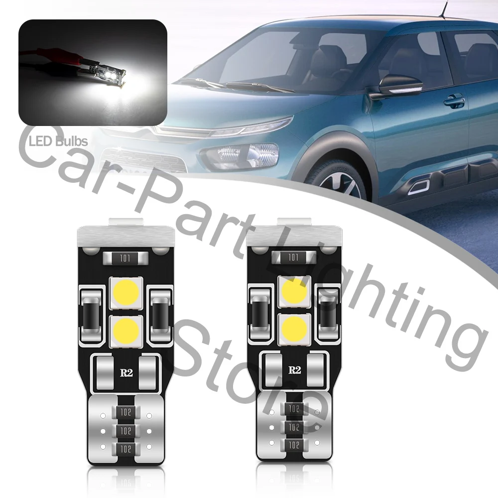 2Pcs For CITROËN C4 Cactus Hatchback 2014-2022 W5W T10 LED Car License Plate Light Bulb Auto Rear Taillight Tail Lamp No Error