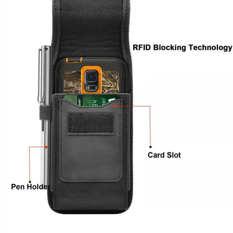 Vertical/Horizontal Mobile Phone Bag For 3.5-6.3 Inch Nylon Mobile Phone Case Phone Bag Belt Waist Bag