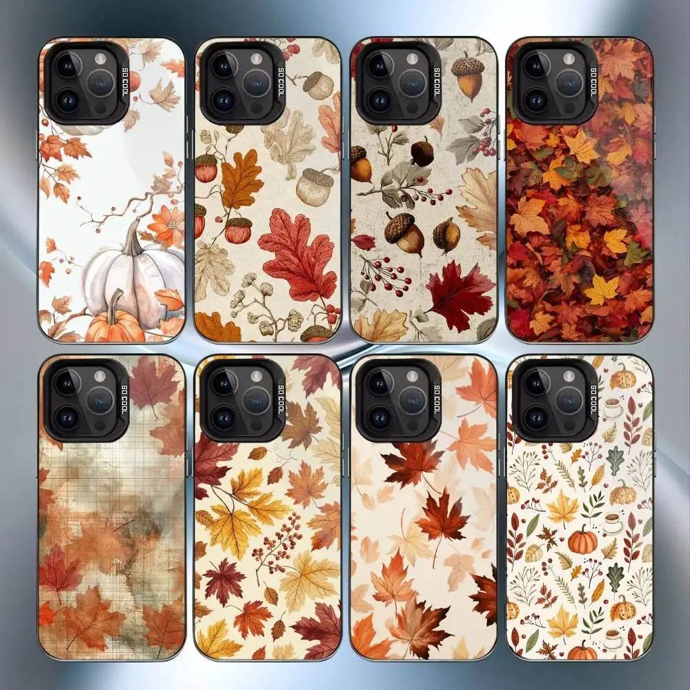 

Autumn leaves Phone Case For iPhone17,16,15,14,13,12,11 Plus,Pro Max Black Candy Matte Shockproof Cover