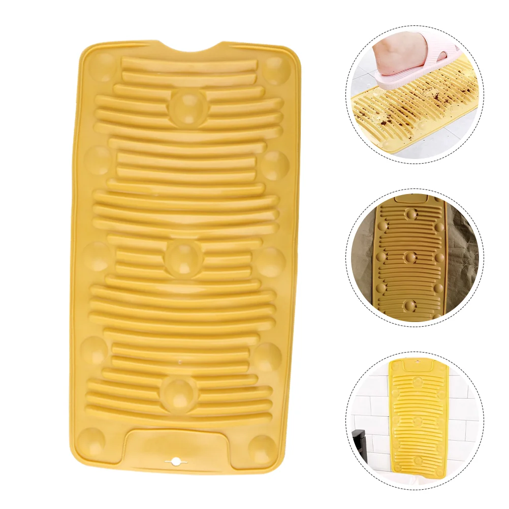 Washboard Manual Washing Suction Cup Laundry with Silicone Pad Flexible Hand Small Drying Mat Household