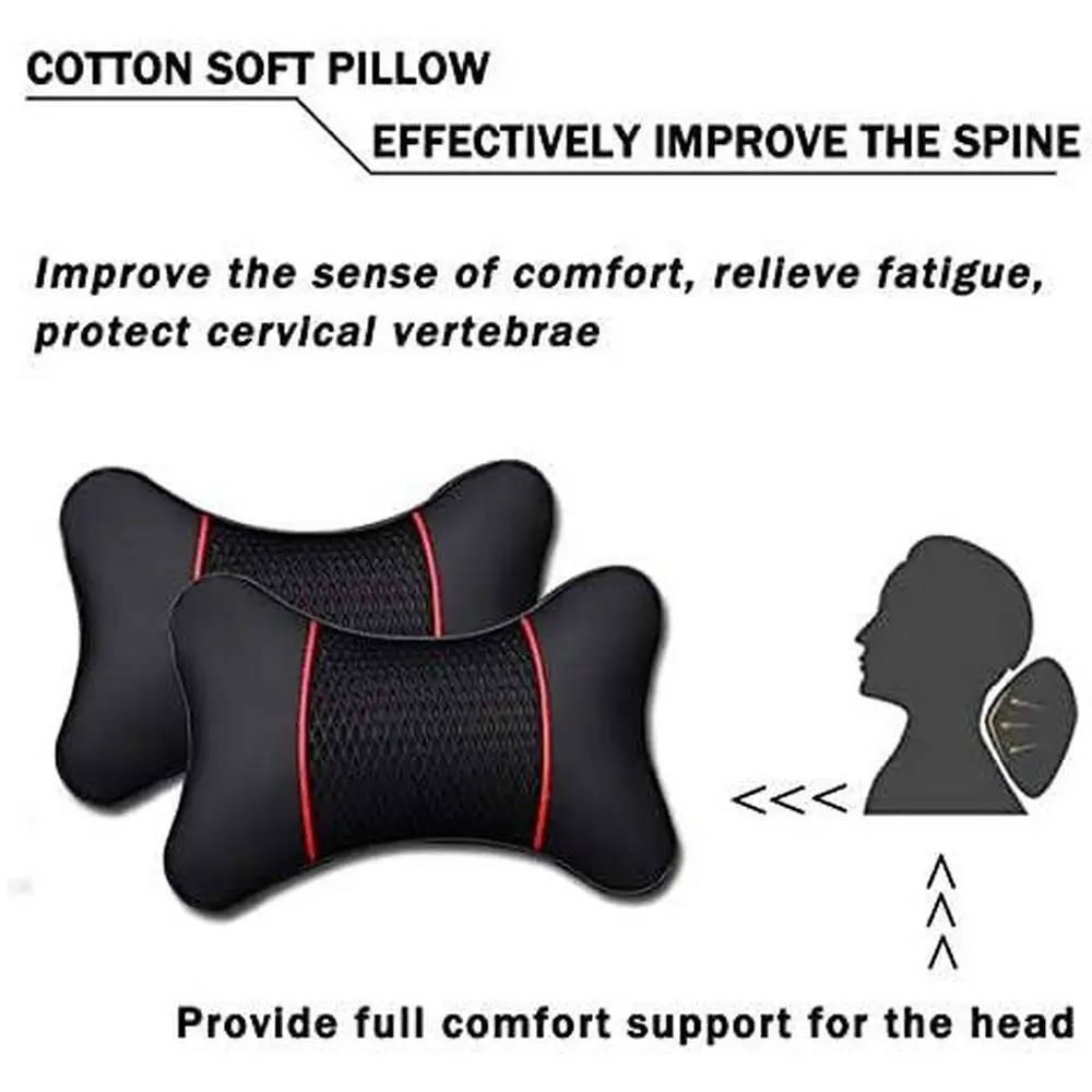 وسادة رقبة السيارة من جلد البولي بروبيلين والقطن مناسبة لجميع المركبات #2