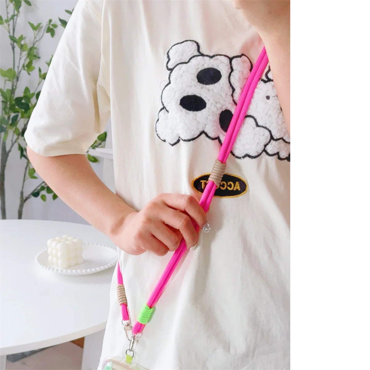 شخصية الاتجاه مزدوجة اللون الهاتف المحمول العالمي الحبل قطري تمتد حبل طويل حزام الكتف حبل حبل الموضة