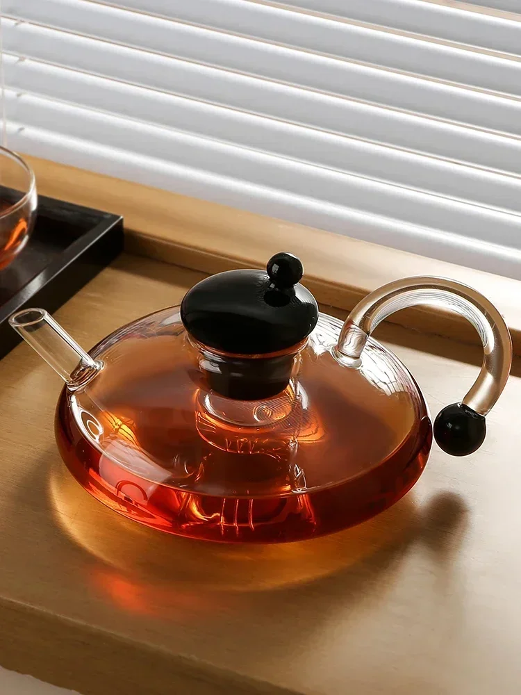 Teapot Tea Making Household Full Glass Teapot Suit Chinese Braised Filter Tea Separation 2023 New Tea Set