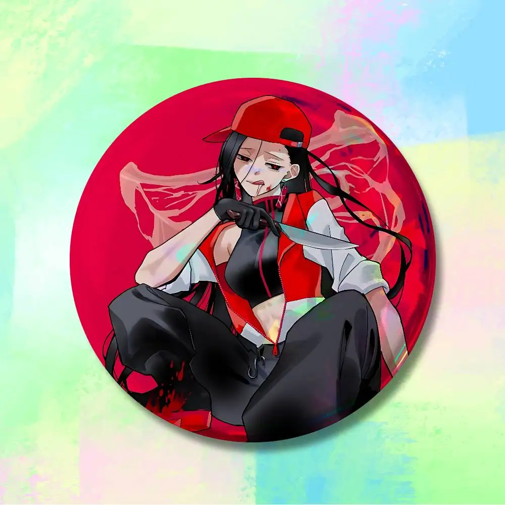 Y-Yi Xi Singer M-Meat Girl 32mm 58mm 75mm 44mm 25mm Anime Badges Brooches DIY Pins Decorations Birthday Gifts