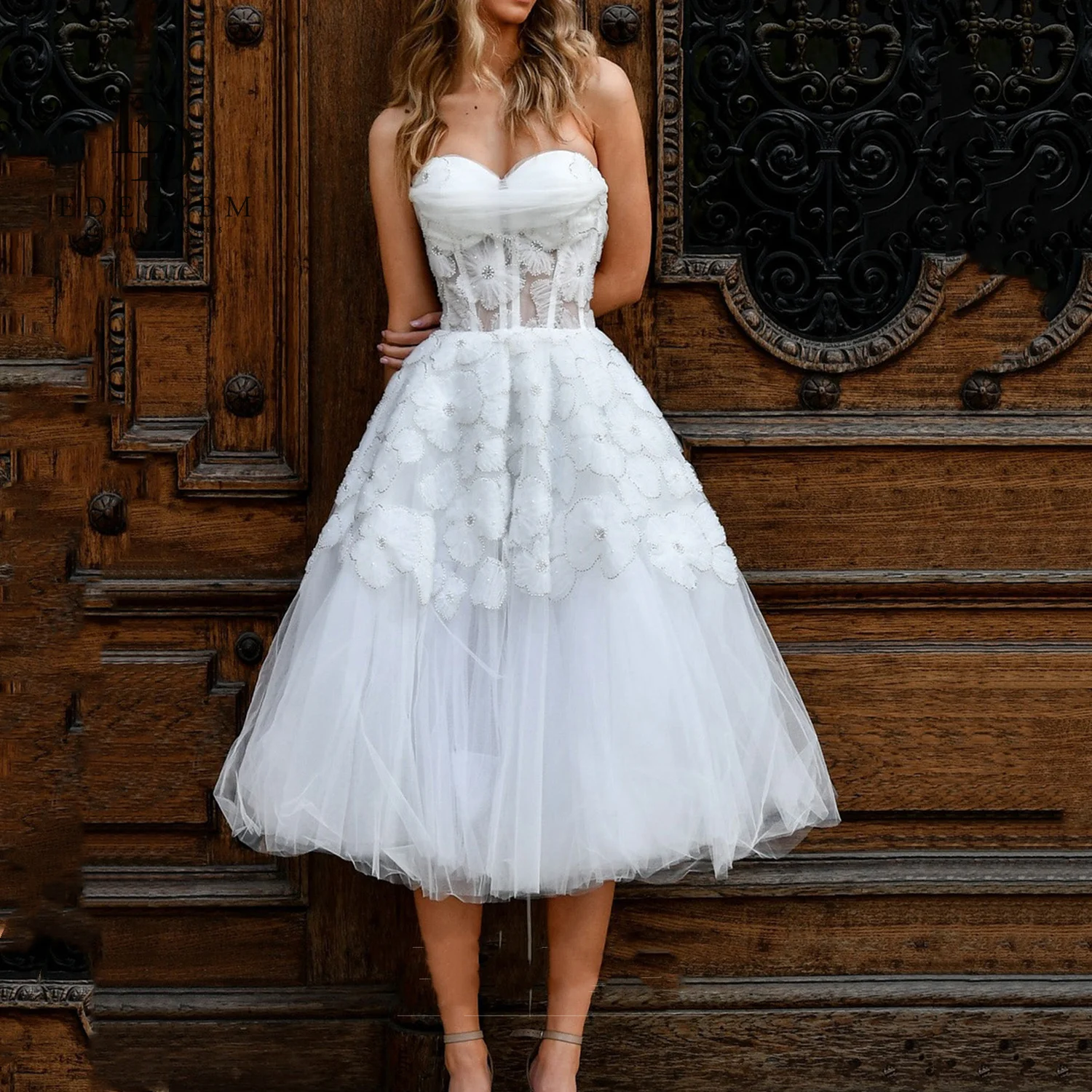 

EDECPBM Customized Women Evening Dresses 2025 Luxury A-line Midi فساتين سهرة Beautiful Prom Dresses Store Vestidos De Fiesta